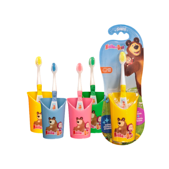 Escova Dental Masha e o Urso Copo